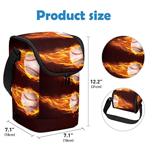 Bolsa de almuerzo con cremallera Flying Flames resistente para exteriores 4