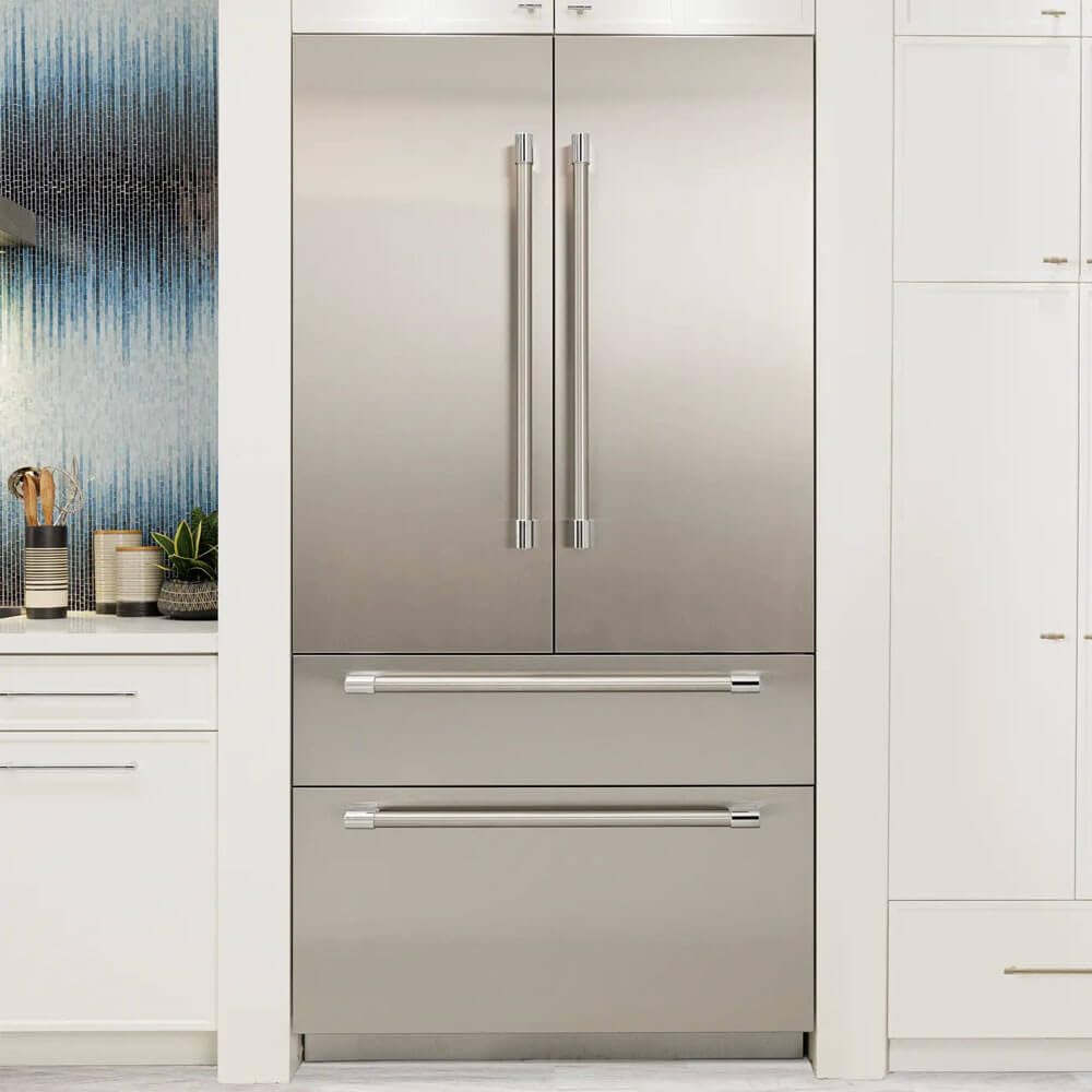 Smart Built-In French Door Refrigerator By Thermador: 23.9 Cu. Ft. Freedom Collection With Professional Handles In Stainless Steel on Fridge.com - View 3