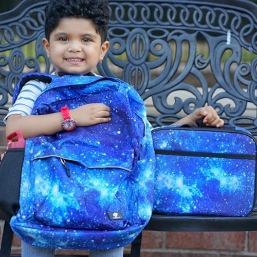 Fenrici Galaxy Lunch Box for Boys, Kids, Boy's Lunch Box for School, Insulated Lunch Bag for Preschool, K-6, Soft Sided Compartments, Spacious, BPA Free, Food Safe,10.8in x 8.5in x 2.8in, Blue by Fenrici - Used condition - Image 6