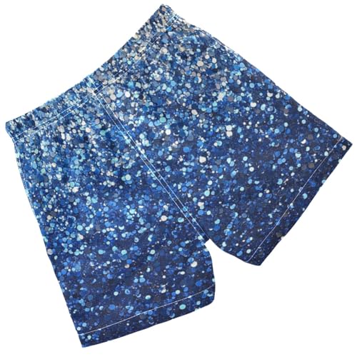 Pigsaly Boys Swim Trunks Cobalt Blue Gradient Flashing Glitter Boys Board Shorts Swimsuit Swimwear Summer Bathing Suit XS2