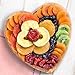 A Gift Inside Dried Fruit on Heart Bamboo Serving Tray
