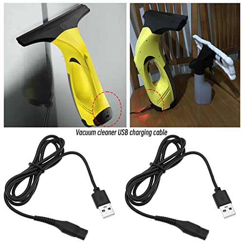 2 x USB-Ladekabel für Fensterstaubsauger, kompatibel mit Kärcher WV1 / WV1 Plus / WV2 / WV5 / WV5 Premium / WV60 USB-Ladekabel