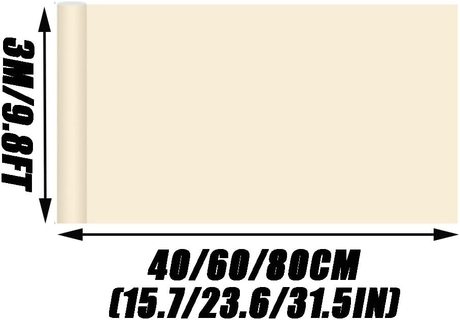 Peel-and-Stick Removable Wallpaper Nordic Industrial Style Suitable for Bedroom, Living Room, and Study Wall Decoration(White,40cm)