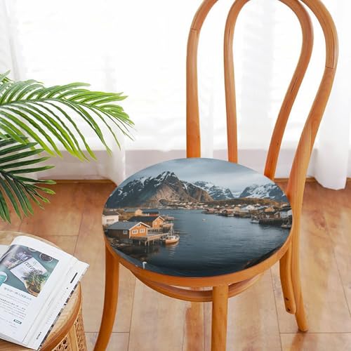 Cojín redondo para sofá y silla de jardín con funda de poliéster lavable 6
