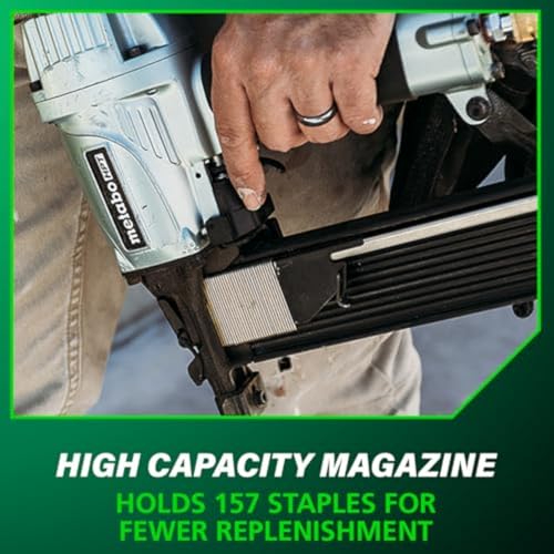 Metabo HPT ½-Inch Standard Crown Stapler | Pro Preferred Brand of Pneumatic Nailers | 16 Gauge | Accepts 3/4-Inch to 2-Inch Staples | Ideal for Insulation, Sheathing, & Subfloor Installation | N5010A thumbnail 8