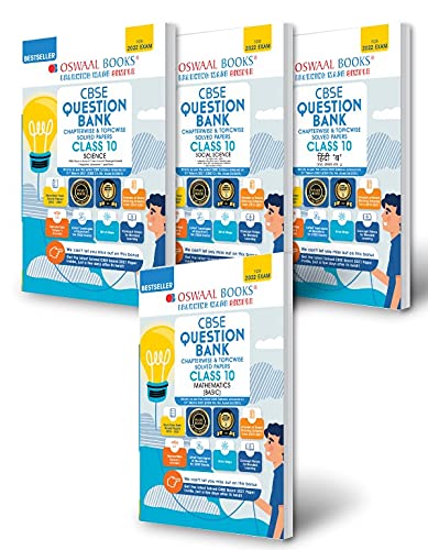 Oswaal CBSE Question Bank Class 10 (Set of 4 Books) Hindi B, Science ...