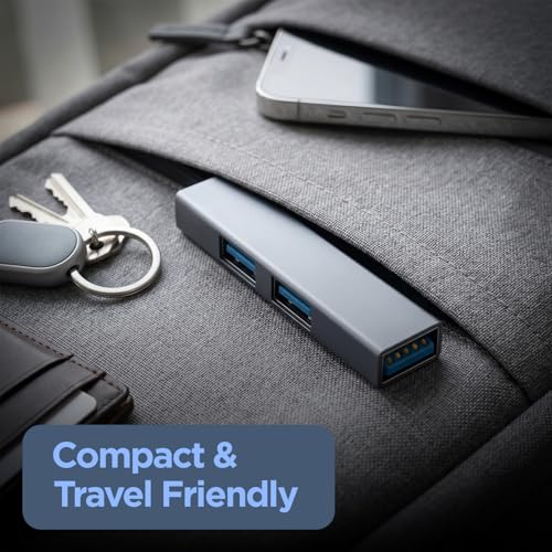 Image of UNIGEN 3-in-1 Type-C OTG USB Hub | 1 X USB 3.0 & Dual USB 2.0 Ports | 5 Mbps Fast Data Transfer | Multiport Adapter for MacBook, Laptop, Windows PC, Android Phones | Metal Body | Grey