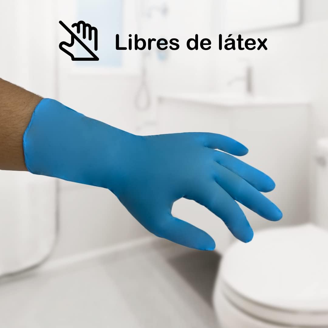MUNTRADE Guantes Desechables de Vinilo 1000 Unidades | Azul | Talla S