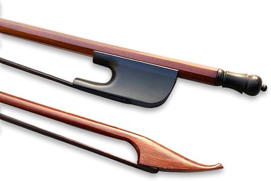 Yinfente Violin Bow 4/4 Full Size Brazilwood Baroque Style Natural Black Bow Horse Hair Well Balance