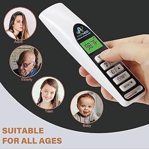 Amplim No Touch Professional Forehead and Ear Thermometer, Non-Contact Digital Baby Thermometer for Kids Adults Infants Toddlers, Touchless Temporal Thermometer with Base Stand, FSA HSA Amplim No Touch Professional Forehead and Ear Thermometer, Non-Contact Digital Baby Thermometer for Kids Adults Infants Toddlers, Touchless Temporal Thermometer with Base Stand, FSA HSA