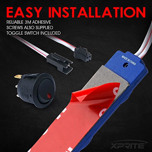 Image of Xprite Blue 8 PCS Truck Pickup Bed Light Kit, 24 Led Cargo Rock Lighting