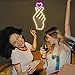 Lumoonosity Finger Heart Neon Sign - Pink & Warm White K-Drama Hand Heart Gesture Neon Signs - Premium K-Pop Hearts Led Noen Light for Bedroom, Game Room Decor