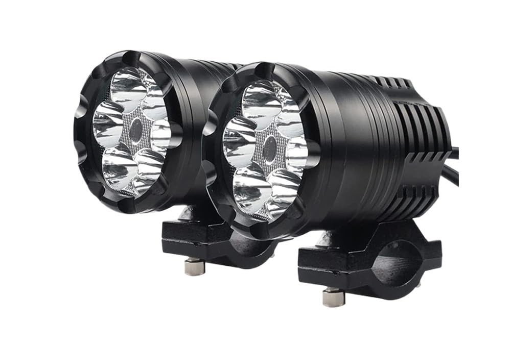 Feux additionnels moto 60W phares auxiliaires 12V 24V avec interrupteur pour moto et scooter