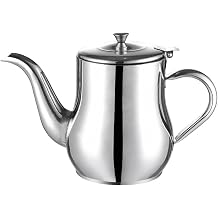 Stainless Steel Oil Filter Pot with Mesh,Kitchen Grease Container with Handle and Long Narrow Spout for Precision Pouring for Storing Frying and Cooking GreaseSIZE24oz