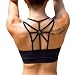 LYZ Women's Padded Sports Bra Criss Cross Back High Impact Strappy Yoga Bra