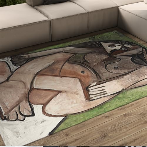 Tapis Picasso moderne antidérapant grand format de salon - 2