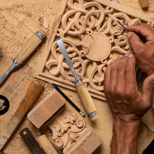 Falling in Art 12Pcs Wooden Carving Chisel Set, Woodworking Tools Set with a Leather Pouch, Full Size Knife Gouge Kit for Carving Projects, Ideal for Beginners and Professionals - Image 6