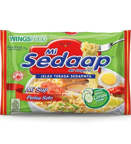 Image of Mi Sedaap Lime Soup Instant Noodles, Pack of 10, Spicy Chicken Ramen