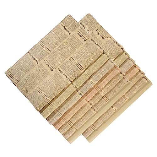 COLLBATH 20 Sheets Vintage Newspaper Flower Bouquet Wrapping Paper Craft Paper for Projects Present Wrapping and Floral Arrangements for Weddings Birthdays Anniversaries