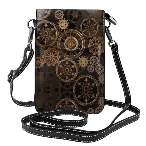 Sac à bandoulière Gears Clock en bronze pour ranger vos pièces lors de vos voyages