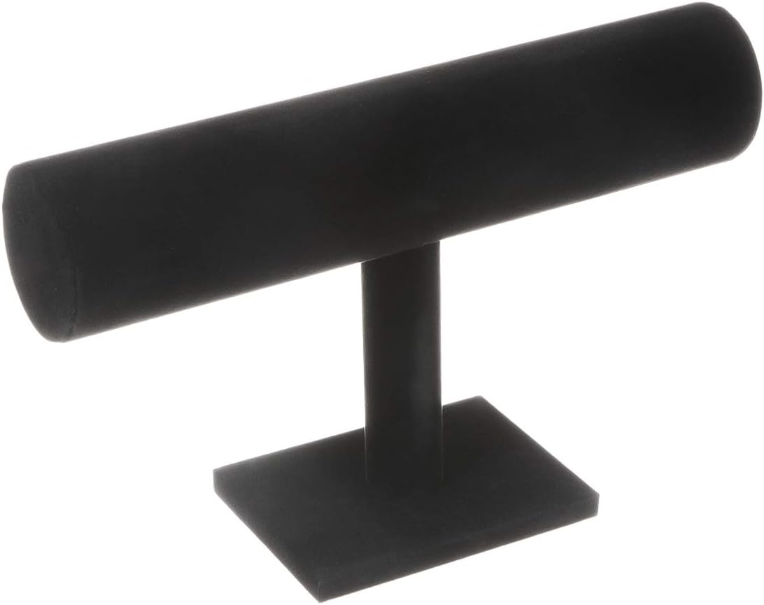 TENINYUTENINYU Hovering T-Bar Bracelet Necklace Jewelry Display Stand for Home Organization Black