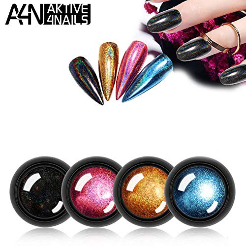 Nailart Hologramm Galaxy Powder *CHROME HOLOGRAPHIC* Pigment (pink) – Bild 3
