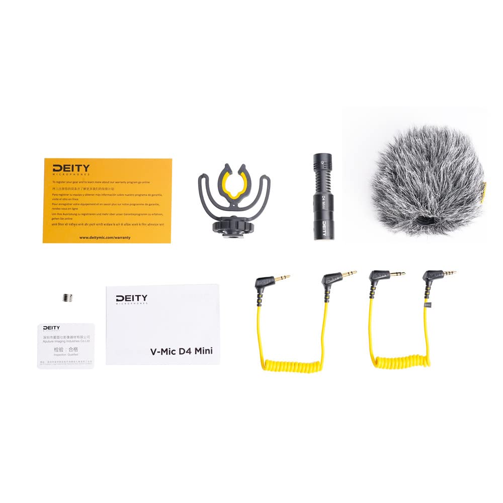Deity V-Mic D4 Mini Microphone on-Camera Microphone Head Mic TRS 3.5MM for Vlog Video Studio DSLR Camera Smartphone