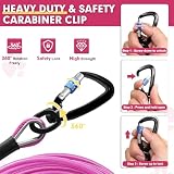 Snagle Paw Heavy Duty Tie Out Cable for Yard - 50FT-1000LBS Break Strength, Swivel Lockable Hook & Spring, Chew Proof Dog Chain for Outside Dog Run