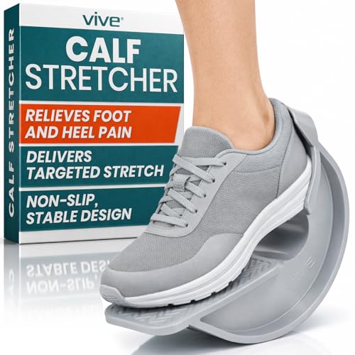 Vive Foot Rocker - Calf Stretcher for Achilles Tendinitis, Heel, Feet, Shin Splint, Plantar Fasciitis Pain Relief - Stretches Strained Leg Muscle - Ankle Wedge Stretch Improves Flexibility (Standard)