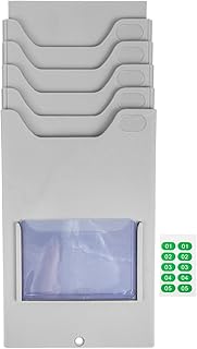 NUOBESTY Time Card Rack Retractable Time Card Holder 5 Pocke