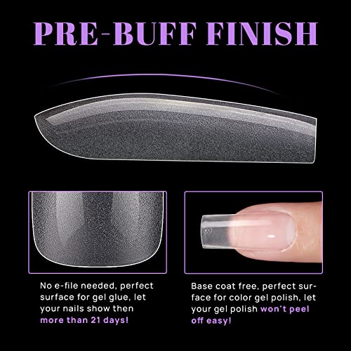 Ejiubas Square Nail Tips, 2Pcs 15Ml Nail Gel For Acrylic Nails #TOP5