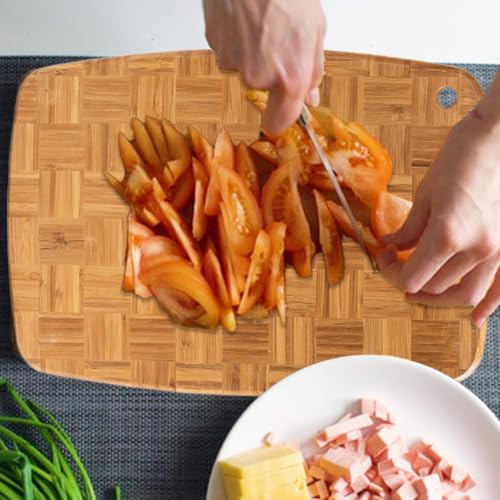 Tabla de cortar de madera orgánica para cocina y elegante presentación de embutidos 7