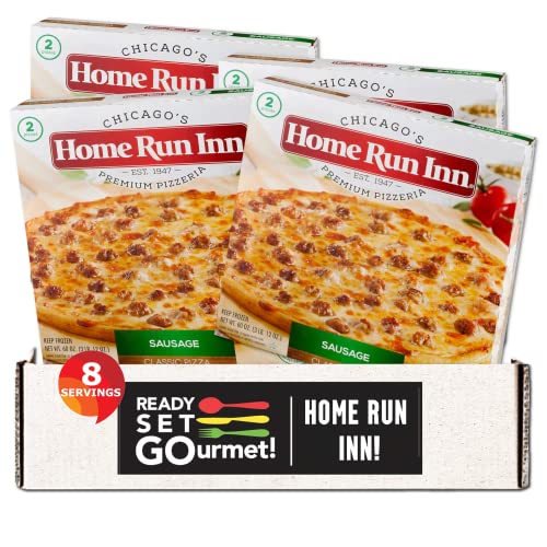 Home Run Inn Classic Sausage Pizza - All Natural - Minimally Processed - Made From Scratch - No Preservatives - 4 Pack (2Ct. 60 Oz Each) - Ready Set Gourmet Donate A Meal Program #TOP21