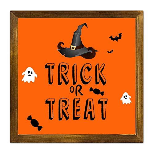 Panneau Trick Or Treat Ghost en bois pour égayer un mur vide de ferme