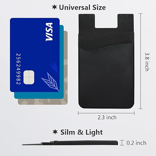 Miniatura 2 de Cartera para teléfono adherente, soporte para tarjetas de teléfono, tarjetero para la parte posterior de la funda del teléfono, soporte para