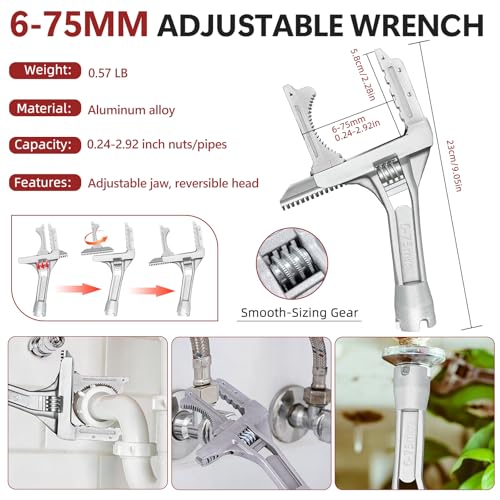 GPANDAG 7PCS Plumbing Tool Sink Wrench