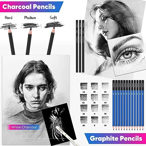 Art-Supplies-for-Adults-Kids-81-Pack-Pro-Art-Kit-Drawing-Pencils-Set-Drawing-Supplies-Sketch-Book-Sketching-Pencils-Kits-Graphite-Pencils-Charcoal-Pencils-Watercolor-Metallic-Sketch-Art-Pencils