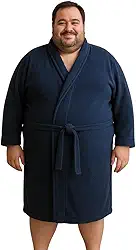 Roupão Plus Size Microfibra Banho Praia Piscina Unissex Adulto Conforto Cor: Azul Marinho