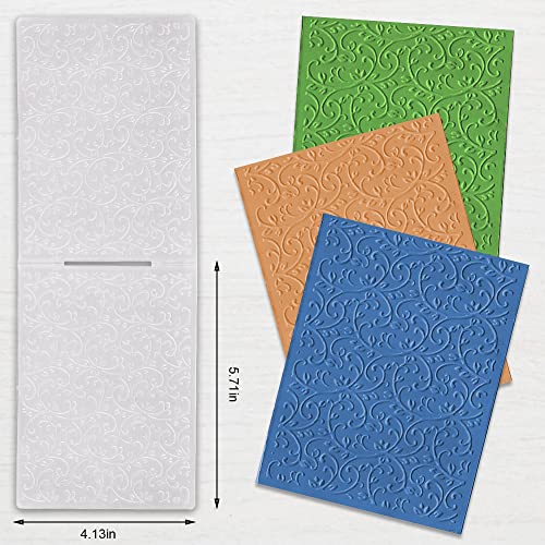 3-D Textured Impressions Background Embossing Folder, Lace Vine Pattern Plastic Embossing Folder Template For Card Making Scrapbooking Paper Craft Album Stamps Diy Décor #TOP1