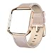 SWEES Leather Bands Compatible Fitbit Blaze Smart Watch, Genuine Leather Replacement Band with Metal Frame Small & Large for Women Men, Champagne Gold, Rose Gold, Black, Brown, White, Grey, Beige