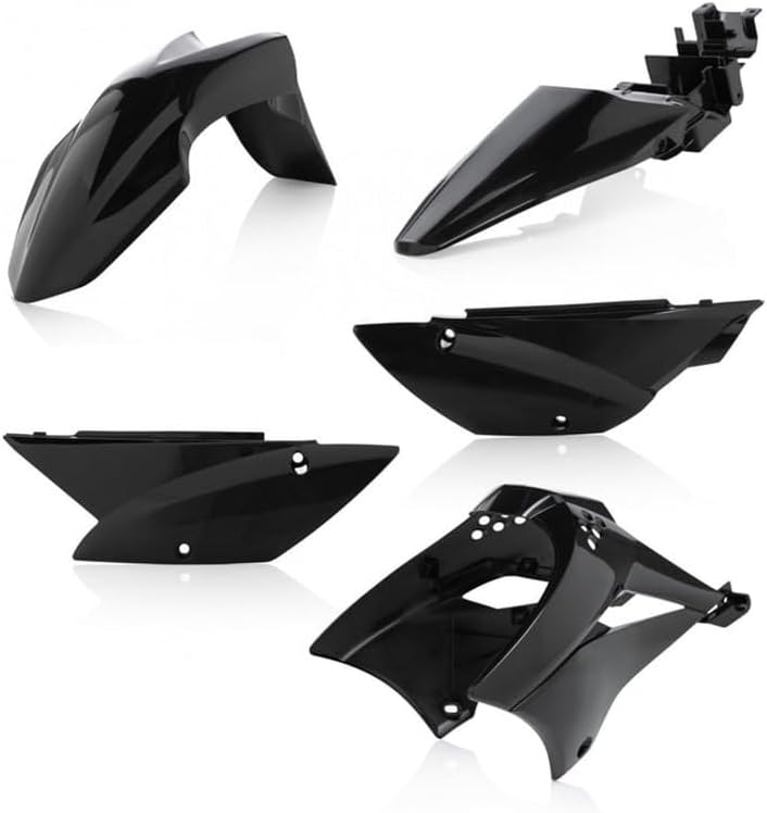 Acerbis Replica Plastic Kit Black Compatible with Kawasaki KLX110 2010-2020/KLX110RL 2021-2026-2780500001