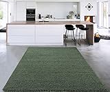 Cozy Shag Collection Teal Blue Solid Shag Rug (5'0" X 7'0") Contemporary Living and Bedroom Soft Shaggy Area Rug