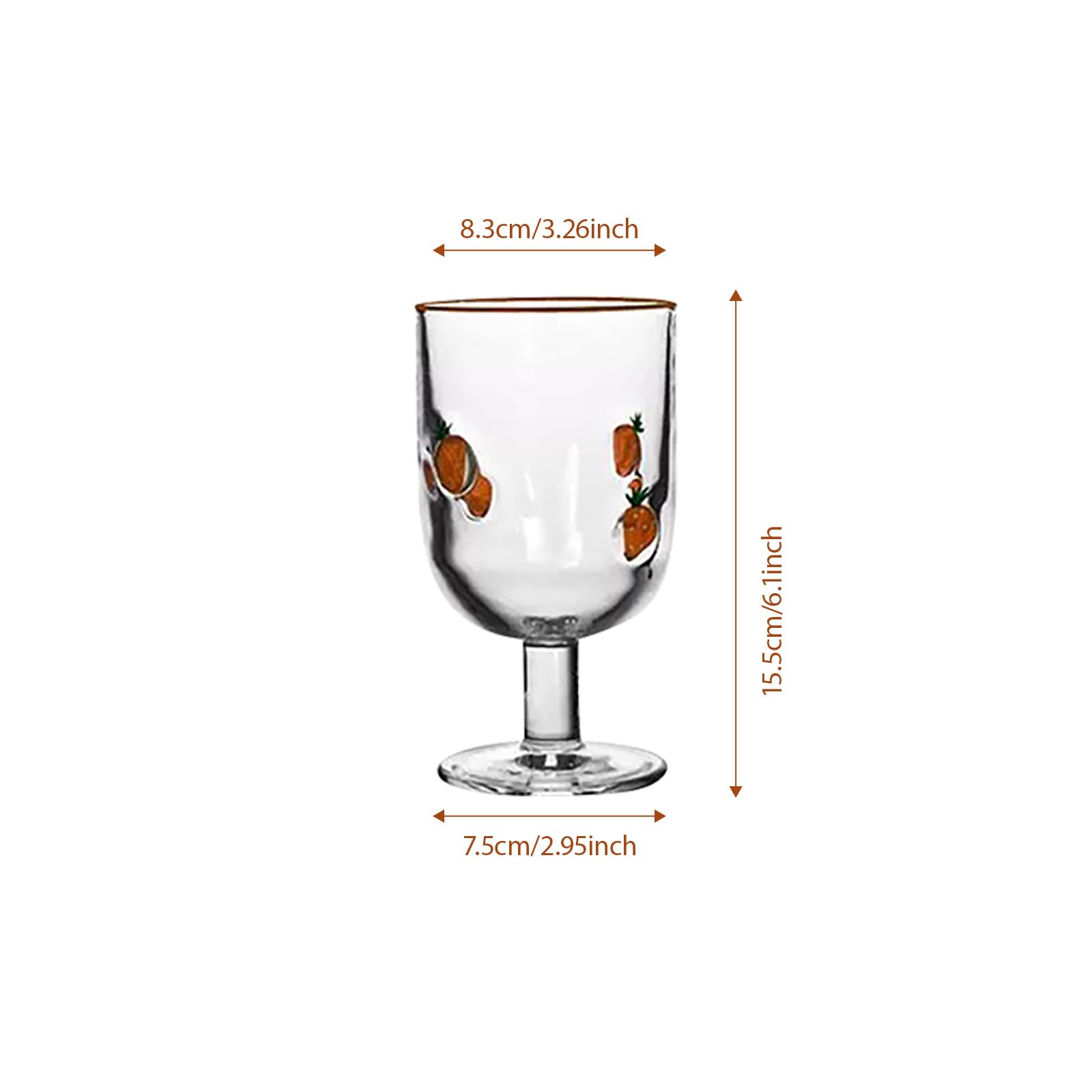 Set di 4 bicchieri in vetro resistenti a 360 gradi con motivo di limoni, per cocktail, decorazioni acquatiche e feste