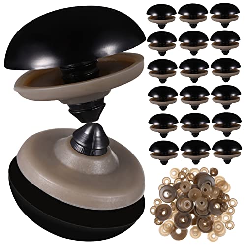 Operitacx Set of 180pcs Craft Doll Eyes Plastic Doll Eyes Threaded Rods Arts Crafts