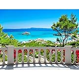 Fototapete Meer Karibik 352 x 250 cm Vlies Tapeten Wandtapete XXL Moderne Wanddeko Wohnzimmer Schlafzimmer Büro Flur Blau Grün 9029011c