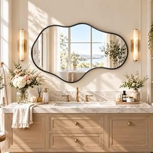 Bathroom Mirror for Over Sink-Black Room Decor Wall Mirror 22″x 36″
