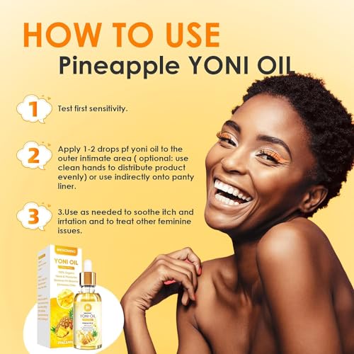 Image of 3 Pack Yoni Oil Feminine Oil for Women pH Balance - Feminine Deodorant with Pineapple Peach Strawberry Essential Oil, 1 fl oz /pc