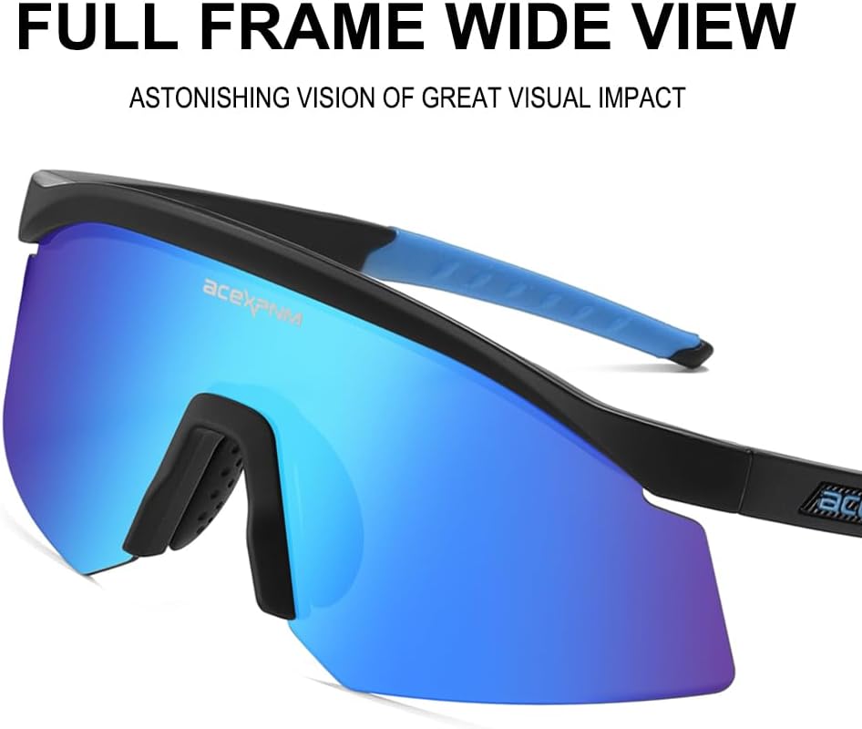 ACEXPNM Men Sunglasses for Mens and Womens Youth Sports Sun Glasses Cycling Driving Fishing 100% UV Protection