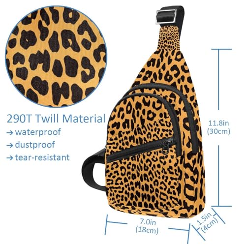 Bolsa cruzada de leopardo hombre: mochila de hombro impermeable multicolor de 30x18 cm 5