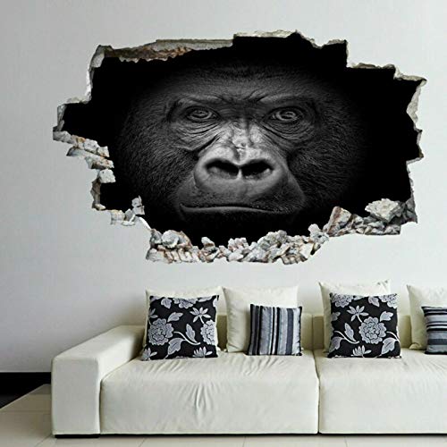 Gorilla Portrait 3D Wall Art Stickers Mural Decal Kids Bedroom Home Decor Et3 33.5" X 51.2" Art Mural #TOP9